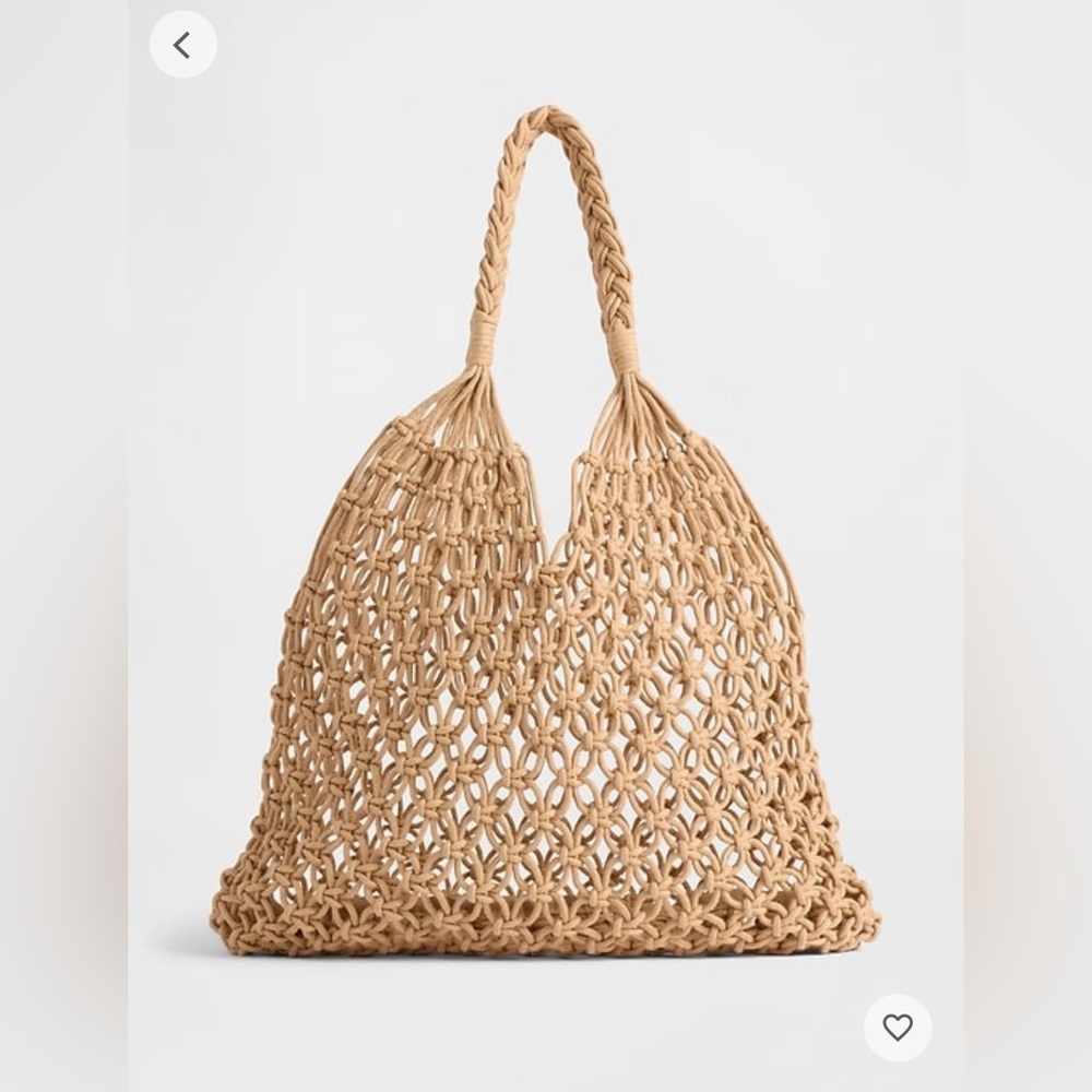 NWT GAP Open-Weave Straw Tote Bag